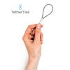 TetherTies Cable Organization, DIY Tether Kit - Customizable Cable Tethers for Computers, Adapters & Dongles - Easy Self Installation Tether Cables with Free Crimping Tool (Black 5 Pk, 12 inch)