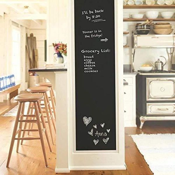 Chalkboard Wall Stickers Wall Decals Chalkboard Wallpaper Large Chalkboard Contact Paper Roll KDG Self Adhesive DIY Reusable Erasable Chalkboard Stickers