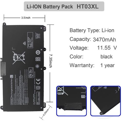 AN·GWEL HT03XL Laptop Battery Compatible with HP Pavilion 14-CE 14-CF 14-cm 14-CK 14-DF 14-MA 15-DA 14Q-CS 15-CS 15-CW 15-DA 15-DB 17-by 17-CA HP 240 245 250 255 G7 340 348 G5[11.55V 41.7Wh]