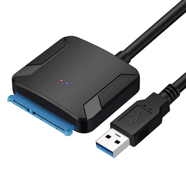 EasyULT USB 3.0 zu SATA Adapter Kabel, Super Speed 2.5"/3.5" HDD/SSD Festplatte Driver Konverter/Adapterkabel für 2.5"/3.5" HDD/SSD Laufwerke, Unterstützt UASP SATA III(Ohne Netzteil)