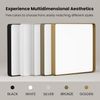 Black Bathroom Mirror, 22X30 Inch Rounded Rectangle Matte Framed Wall Mounted Mi