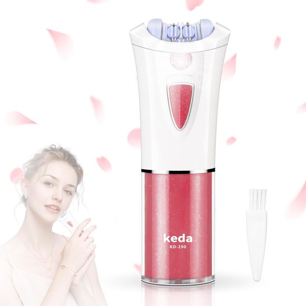 Epilator for Women, Cordless Epilators for Face & Body Hair Rechargeable with LED Light Womens Hair Removal Painless Mini Epilator for Facial Armpit Leg Bikini Area