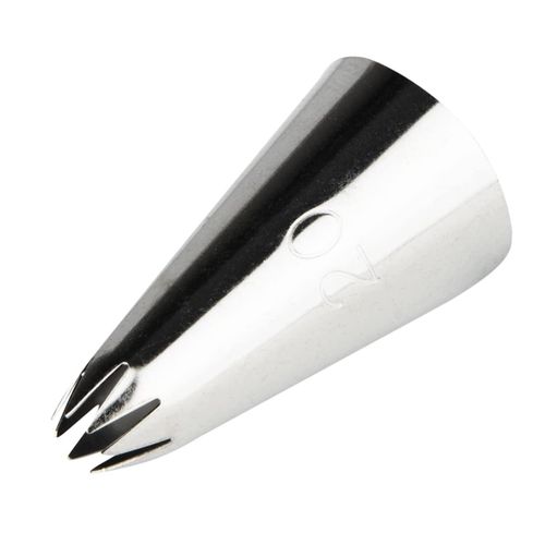 Restaurantware Pastry Tek Piping Tip 1 Open Star Decorating Tip - #20 Dent-Resistant Stainless Steel Icing Tip Dishwasher-Safe Decorate Cupcakes Cakes or Cookies