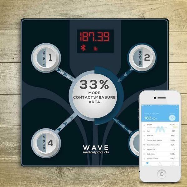 Yoobure Electronic Bathroom Scale with Tempered Glass - COMINHKG105587