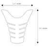 NEX Performance Motorcycle Tank Pad Protector, Universal, 5.1"x5.5", White