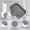 Silicone Soap Dishes with Drain Grey Ideal for Bathroom and Kitchen Use