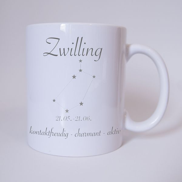 Zodiac Sign Gemini Coffee Mug with Saying