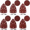 SHALL 120 Sanding Sheets Mouse Sanding Pads Assorted Grits 40/60/80/120/180/240 Suitable for Sander