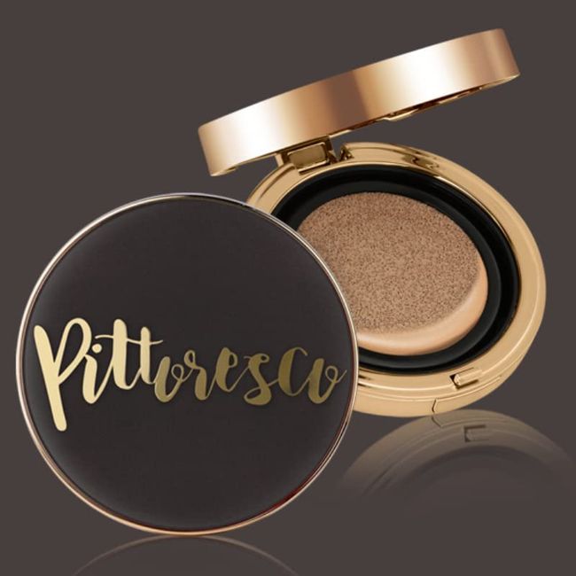 Pittoresco BB Cushion (This Product + 1 Refill Set) (Cover BB) SPF 50+ PA+++ Pitresco Japan's First Landing Cushion Foundation Korean Cosmetics Influencer Cosmetics Bare Skin Moist Smooth Moisturizing Sebum Control Natural Ingredients Cover BB Cushion (In