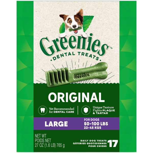 GREENIES Original Large Natural Dog Dental Care Chews Oral Health Dog Treats USA