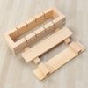 DOITOOL Sushi Making Kit Wooden Rectangular Sushi Press Mold Maker Rice Maker Machine Mold Oshizushi Mold Box Kitchen Sushi Tool