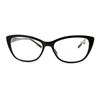 Clear Lens Glasses With Bifocal Reading Lens Womens Rectangular Cateye Black +2.5