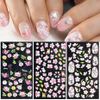 LANODO Nail Stickers, 3 Pieces, 5D, Spring Nail Sticker Set, Flowers, Grass, DIY, Multiple Styles, Beautiful