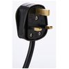PRO ELEC PELB1724 6 Socket 0.8m Individually Switched Extension Lead – Black