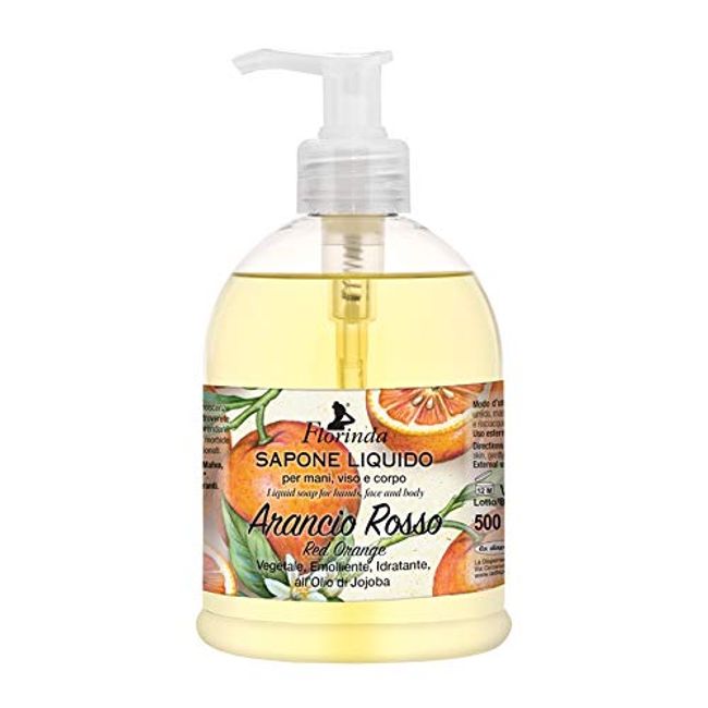 Florinda Liquid Soap Red Orange 500 Ml 16.9 Fl Oz