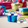 FIVE-D Children's Rainbow Earrings 925 Sterling Silver in Jewellery Case, Silver