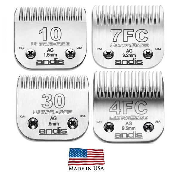 SET-ANDIS ULTRAEDGE 10,30,7FC,4FC BLADE*Fit AGC,DBLC,Oster A5 A6,Wahl KM Clipper