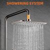 Flintronic 2PCS Shower Head Extension Arm, 4cm Brass Head Extension arm, Thread Pipe Fitting Shower Head Extender