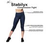 CW-X Women's Stabilyx Joint Support 3/4 Capri Compression Tight, True Navy, Large