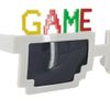 Pohotobooth Props Ltd Pixel White Frame Game Over Sunglasses
