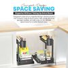 2x Under the Sink Organizer – 2-Tier Rustproof Storage Racks For Home & Kitchen