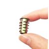 Qrity 20 Pcs Hex Socket Screw-in Nuts Fastener M4x8mm, Zinc Alloy Ladder-shaped Threaded Insert Nuts, Interface Hex Socket Drive