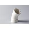 Rainbow Dream 4 Inch DWV 45 Degree PVC Pipe Elbow - 1pc, White
