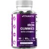 Vitamatic Iron 65 mg Gummies Supplement for Women & Men - 60 Vegan Gummies - Great Tasting Iron Gummy Vitamins with Vitamin C (1)