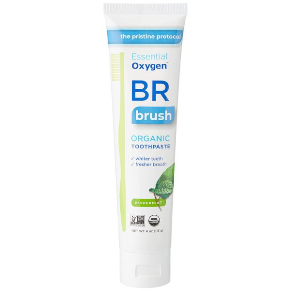 Essential Oxygen BR Organic Toothpaste Peppermint 4 oz