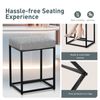 Counter Height Bar Stools Set of 2 Kitchen Island Barstools Backless Houndstooth