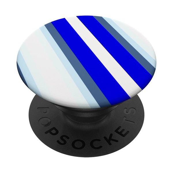 Sky Blue Arctic White Lines Geometry Patterns for Woman Men PopSockets Swappable PopGrip