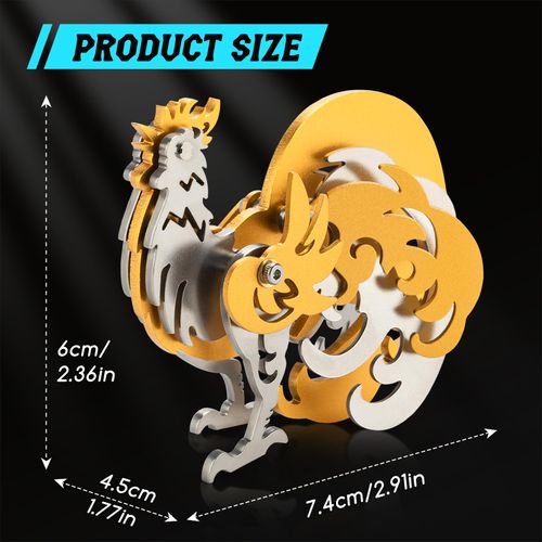 3D Metal Puzzles,3D Metal Puzzle for Adults,Mechanical Model Kit Chimera Black and Gold,Steel 3D Puzzles Stainless Steel Ornaments for Adults Home Decor Art Craft Gifts Toys.