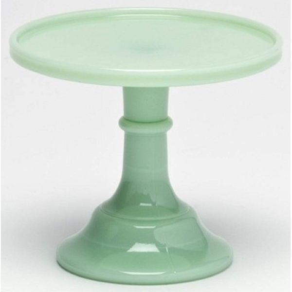 Cake Plate Round Plain & Simple Mosser Glass (6", Jadeite)