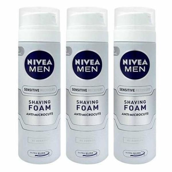 Nivea Men Sensitive Recovery Shaving Foam Shaving Cream 200ml x 3