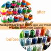 New brothread 100pcs Thread Spool Huggers/Spool Savers - Prevent Thread Tails from Unwinding - No Loose Ends for Sewing and Embroidery Machine Thread Spools