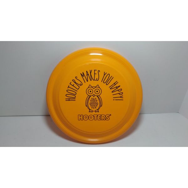 Vintage Hooters Frisbee Flying Disc Orange Brown Owl Logo Advertising 9”