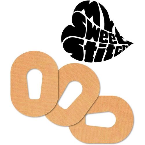 MySweetStitch | Patch for Dexcom G6 Sensor Waterproof, Breathable and Skin Friendly (10 Pieces) | Made in Germany | Outside Ø 70 x 55mm | Beige