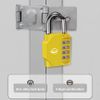 SISAV 4 Digit Combination Lock,Gym Padlock,Outdoor Combination Padlock,Suitable for School Lockers,Tool Boxes,Fences,Gate(Yellow 1Pack)