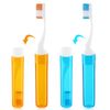 Tyqour 2 Pack Mini Folding Toothbrush Set with Travel Cover