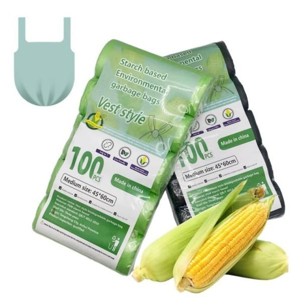 Handle-type biodegradable plastic bag compostable plastic 100 sheets [poop bag rollback bag refill recyclable food waste]