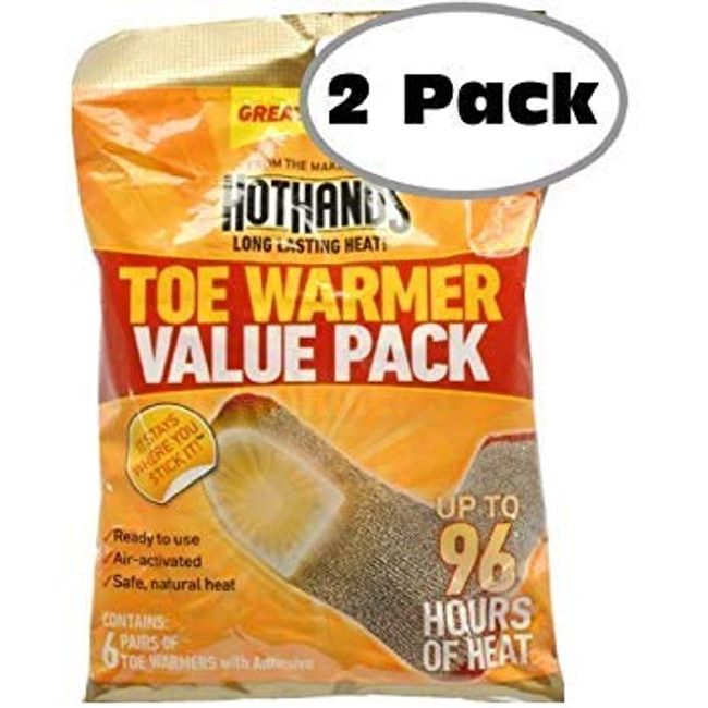 HotHands Toe Warmers 6 Pair Value Pack (2Pk), Hot Multi-Purpose Heat Packs