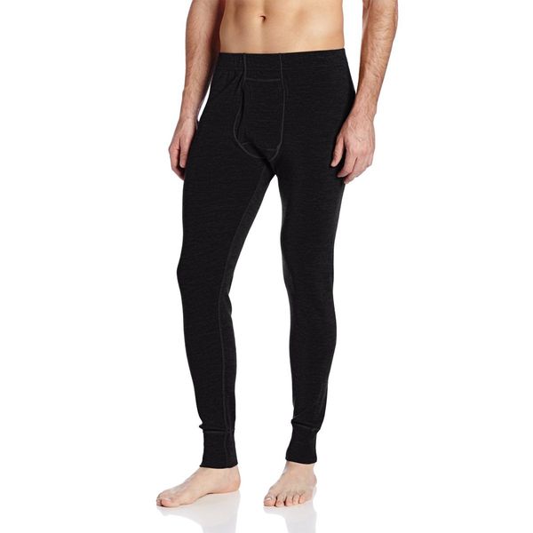 Minus33 Kancamagus Men’s Midweight Base Layer Pants - 100% Merino Wool Bottoms - Multi Use Long Johns - Thermal Underwear - Hiking Men's Base Layer - Black - X-Large Tall