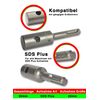 WERHE Professional Bore Suitable for SDS Plus Drill Cordless Combi Drill Screwdriver Pole Adaptor for Drill