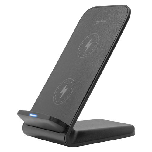 BoxWave Charger Compatible with Blackview BV6800 Pro - Wireless QuickCharge Stand (15W), Desktop Viewing Qi Wireless Charging - Jet Black