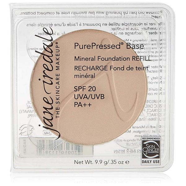 Jane Iredale PurePressed Base SPF 20 Refill, Radiant, 9.9 g