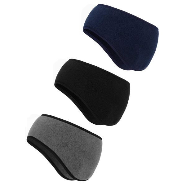 BBTO 3 Pieces Ear Warmer Winter , Fleece Headband for Men and Women (Color Set 1)