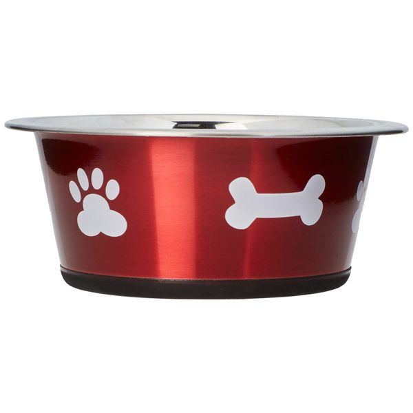 Classic Pet Products Classic Posh Paws Dish, 900 ml, Red