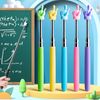 Fkereg 4 Pieces Telescopic Finger Pointer Stick, Teacher Pointer Stick for Classroom, Retractable Teaching Aids, Hand Reading Pointer, Extendable Pointing Stick for Whiteboard Office Presentation, B