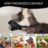 JSTHHTT 2 Pcs Dog Muzzle, Breathable Mesh, Adjustable, Size L, Black Red