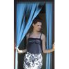 Solid Window Panel, Bug Blind, Fly Blind, Strip Blind, Door Cover, Powder Blue (100 cm Wide)